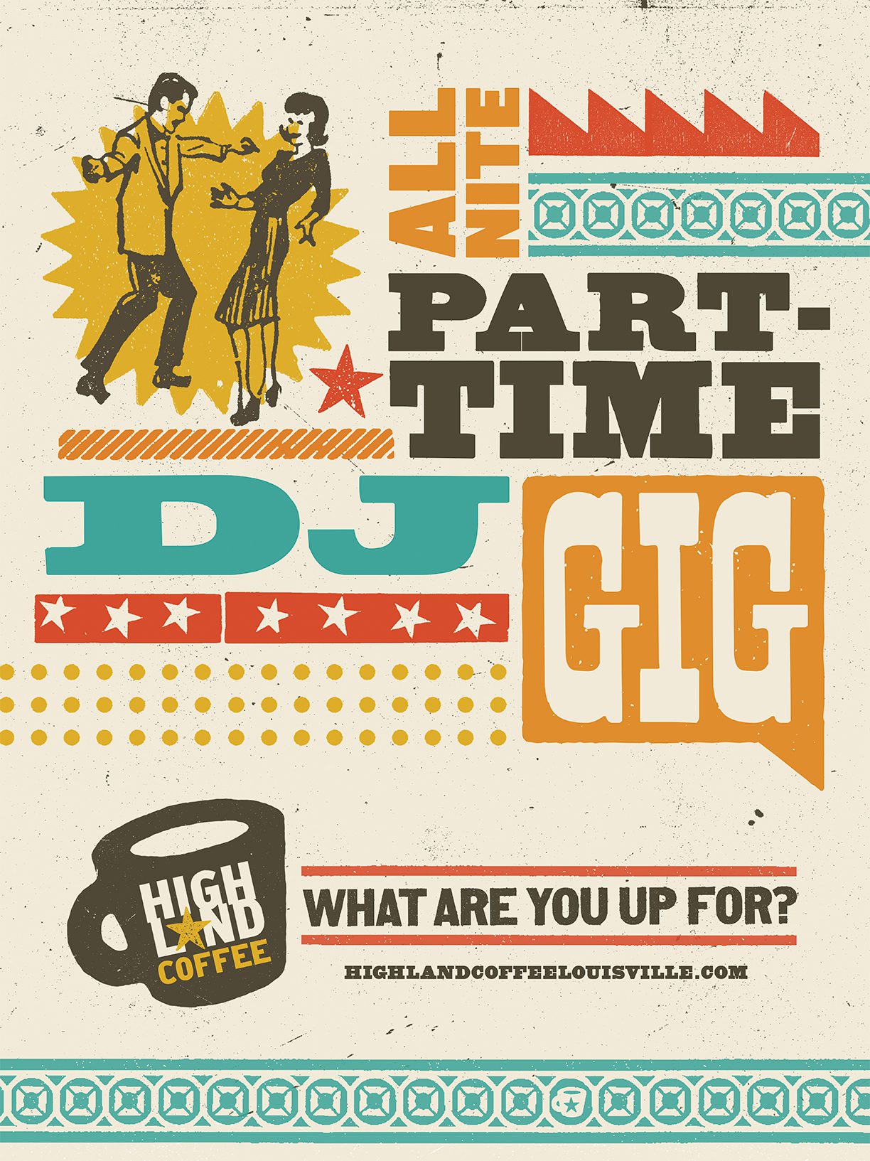 Highland Coffee DJ poster