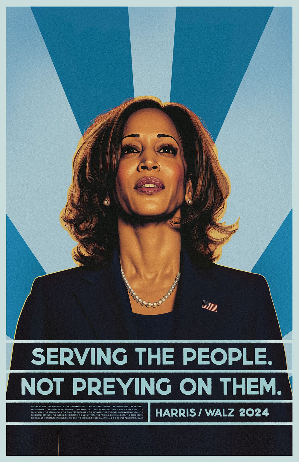 Kamala Harris Serving the People poster