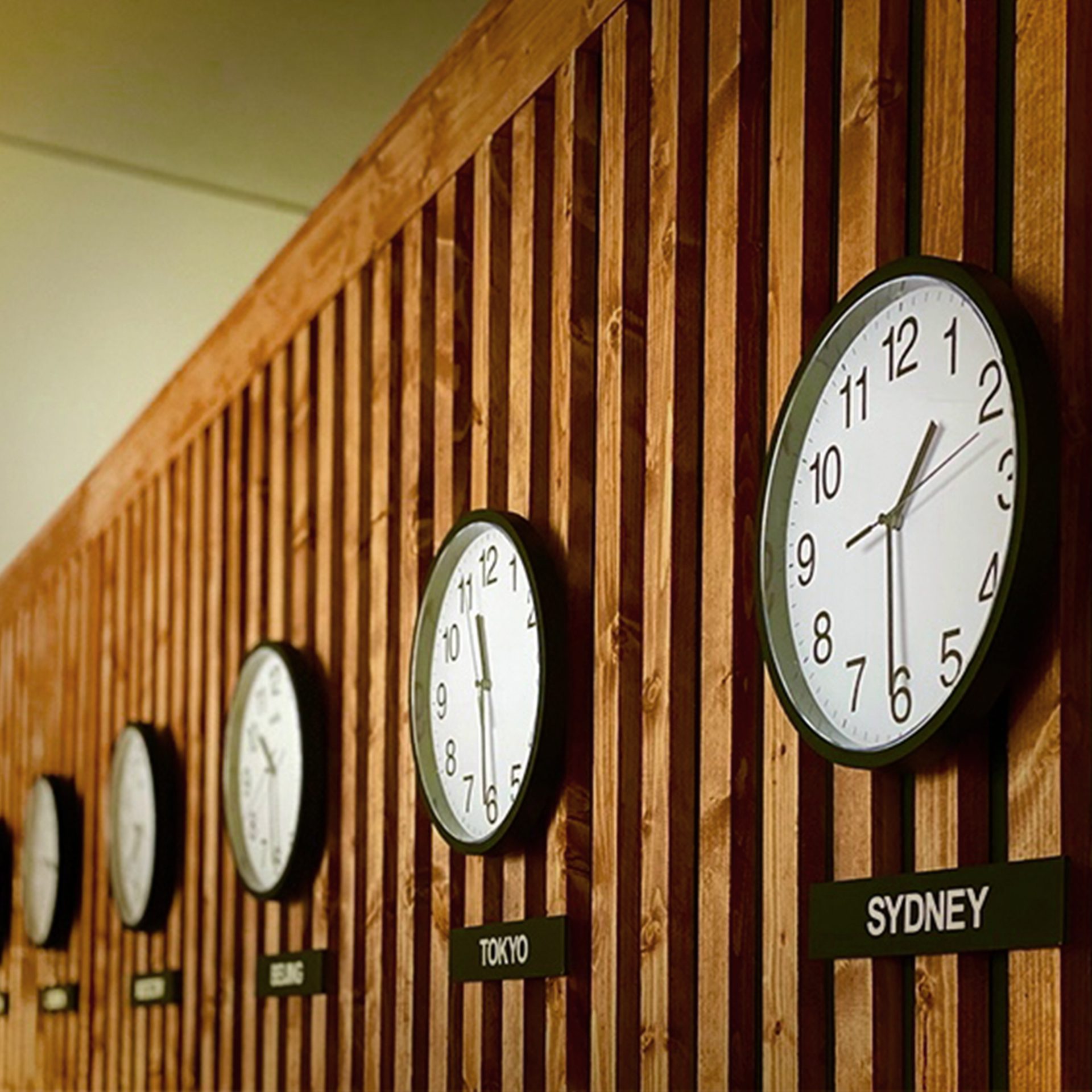 An Agency's wall clocks