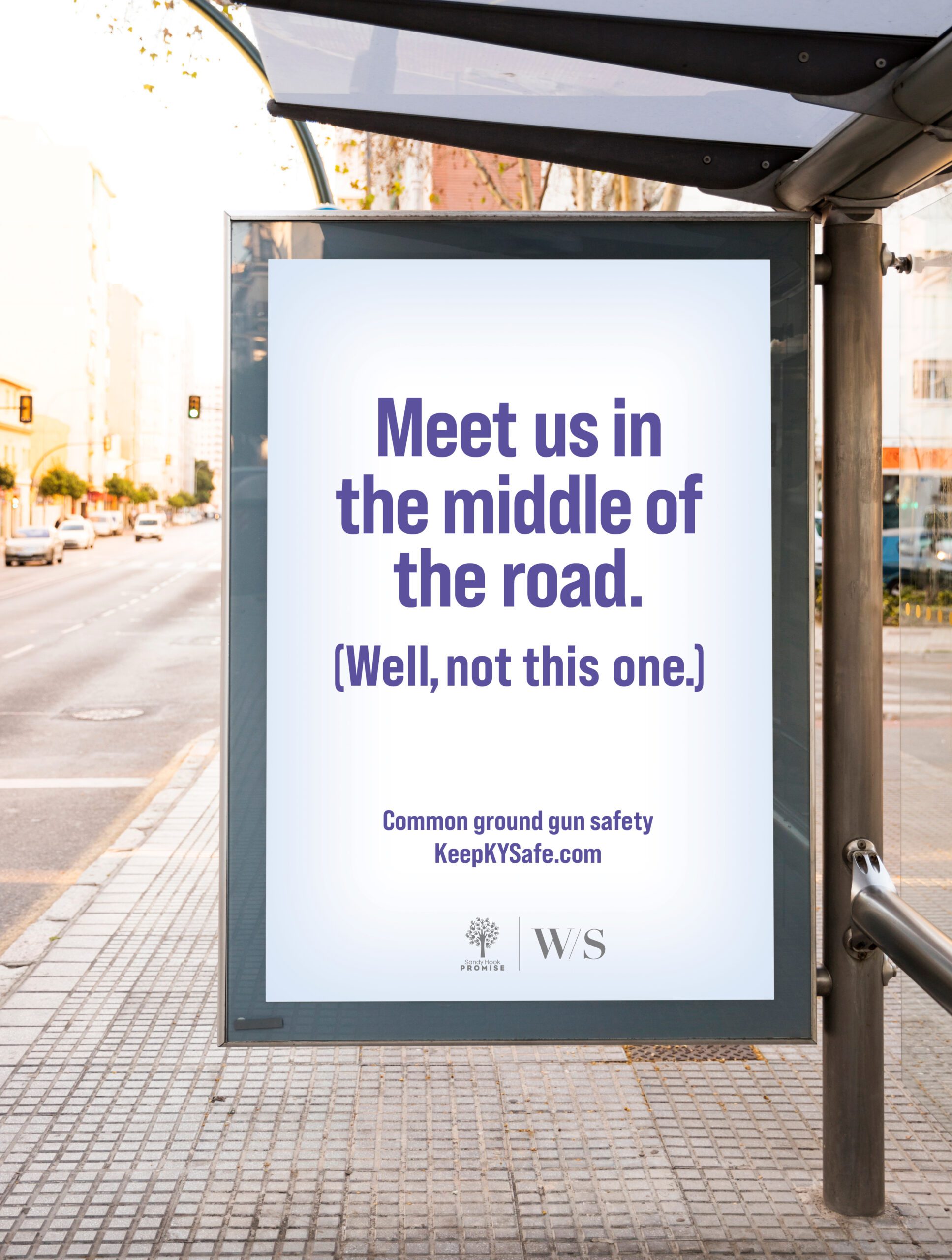 Meet us in the middle of the road bus shelter