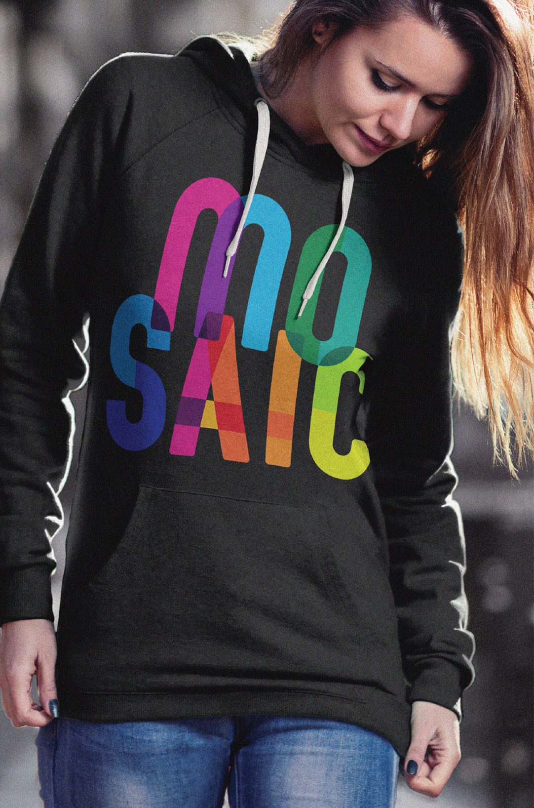 Mosaic logo on a shirt