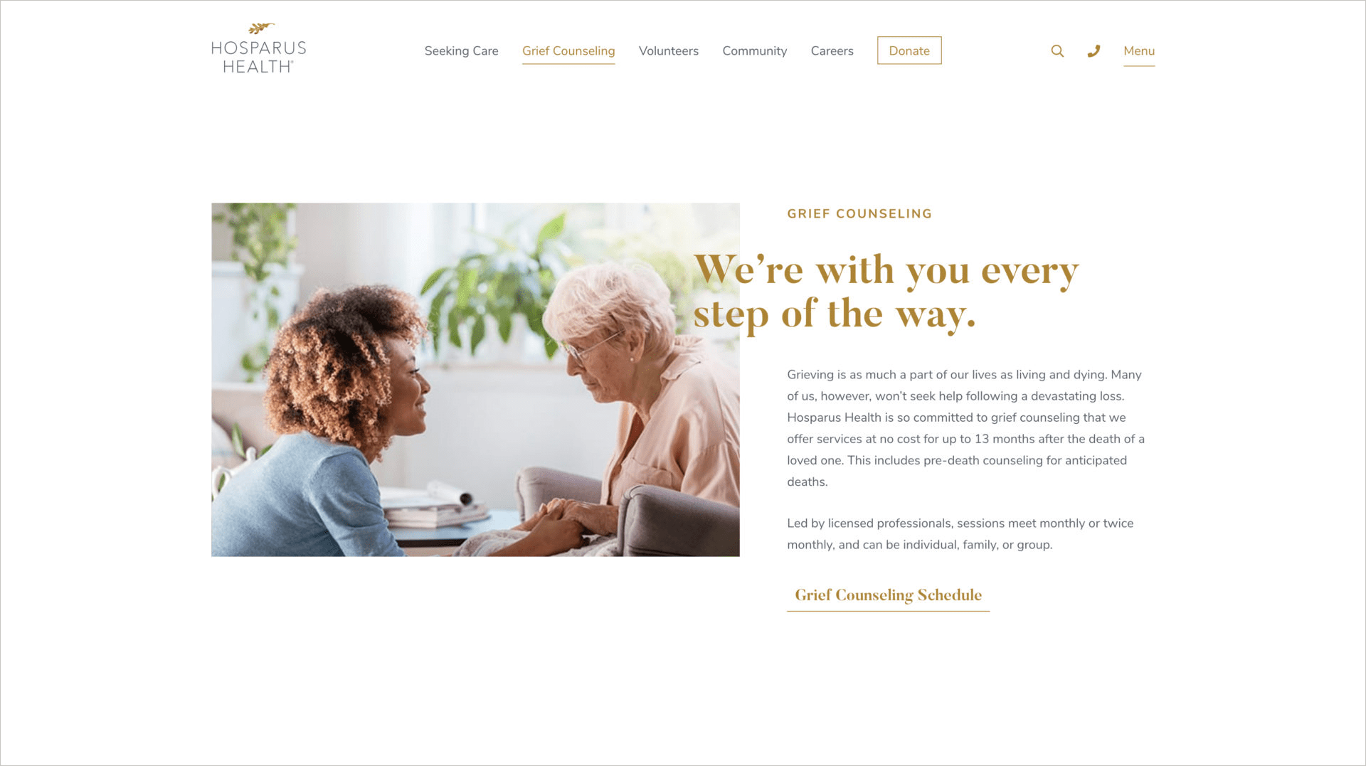 Hosparus website interior page