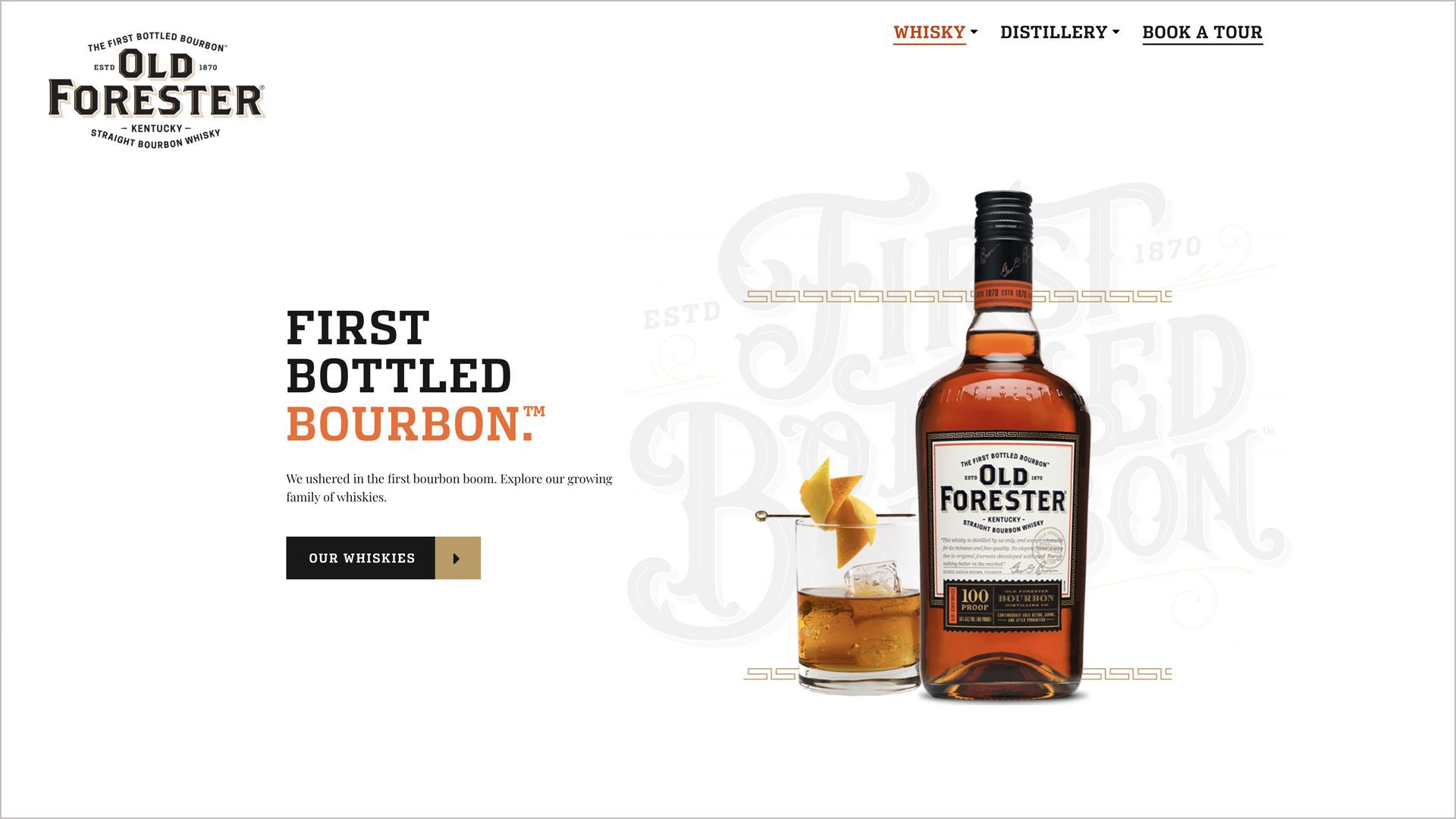Old Forester website interior page